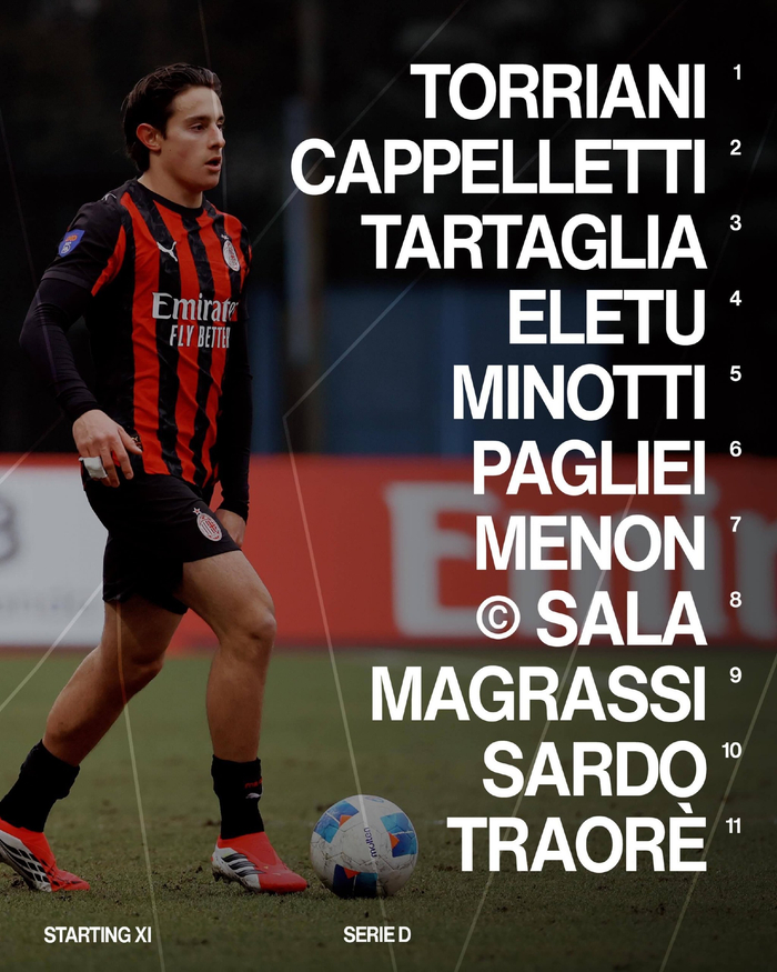 米兰未来队客场挑战Castellanzese争夺意丁联赛